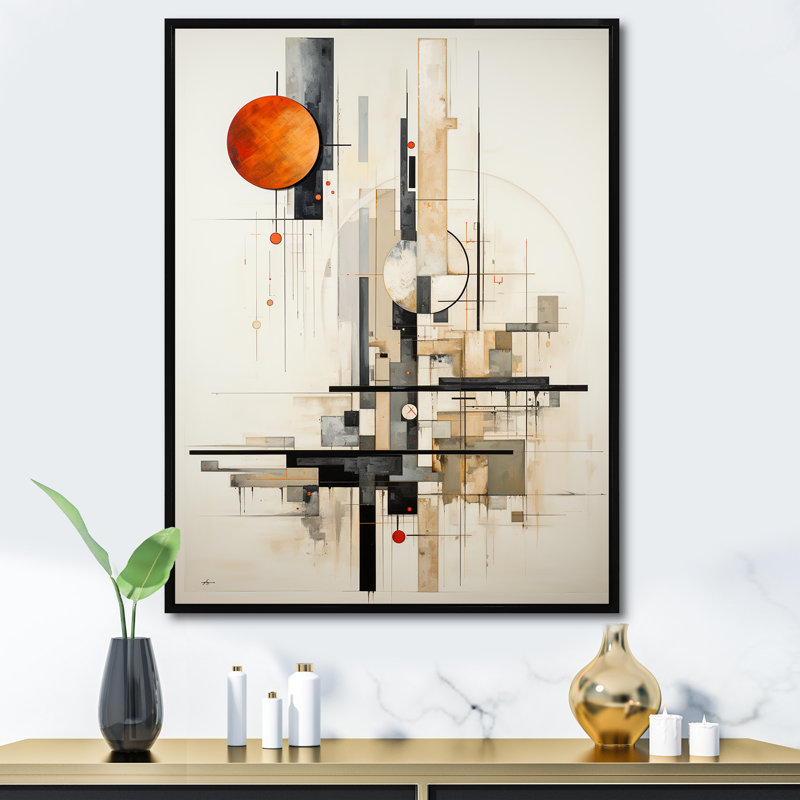 «Jahzarah Beige», impression sur toile, Cadre flottant noir, H 20 po x l 12 po x P 1 po