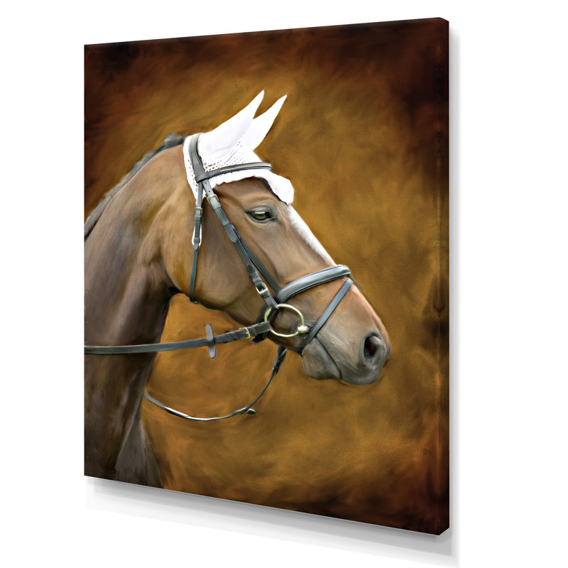 Portrait d'une maison brune - Impression sur toile, H 32 po x l 24 po, Toile tendue