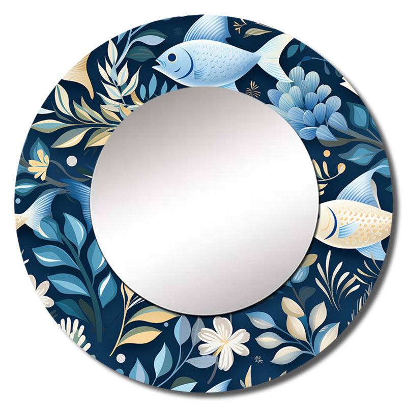 Ribal Coastal Tranquility Seaside, 23 po x 23 po, Round