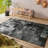 Red Leopard Print Leather Patchwork Rug With Bold Animal Design For Rustic Style & Luxe Statement