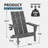 Outdoor Folding Adirondack Chair -123349689