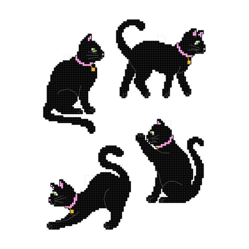 Kit de point de croix compté Black Cats 199CS