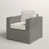 Coussin blanc / cadre gris est en rupture de stock