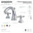 Kingston Brass Naples Two-Handle 3-Hole Deck Mount Widespread Bathroom Faucet with Brass Pop-Up Drain-11177117
