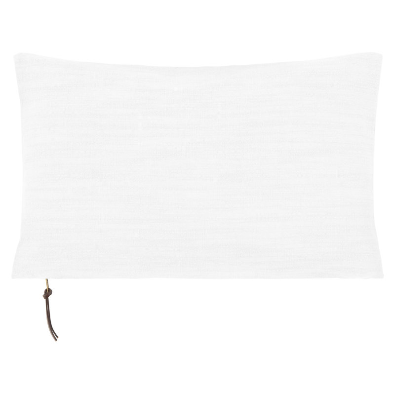 Rectangular Cotton Pillow Cover & Insert, White
