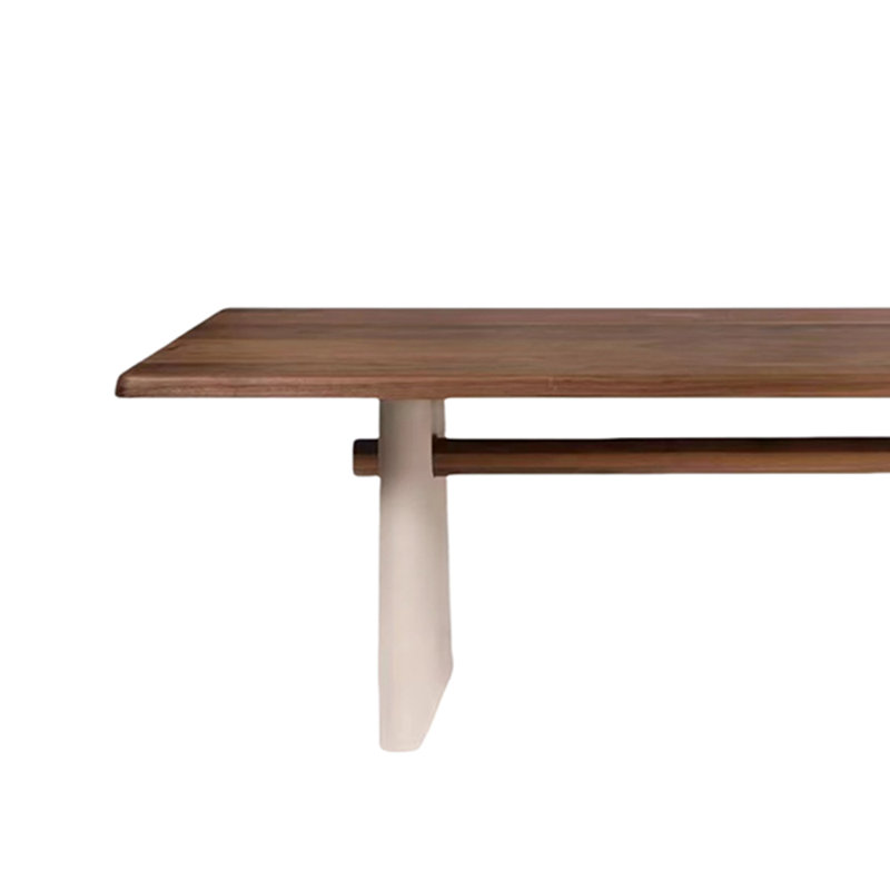Table de salle à manger moderne et simple en bois massif, H 29,52 po x L 86,61 po x l 35,43 po
