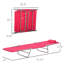 Fauteuil inclinable rose pour terrasse avec assise en maille respirante, pliable.