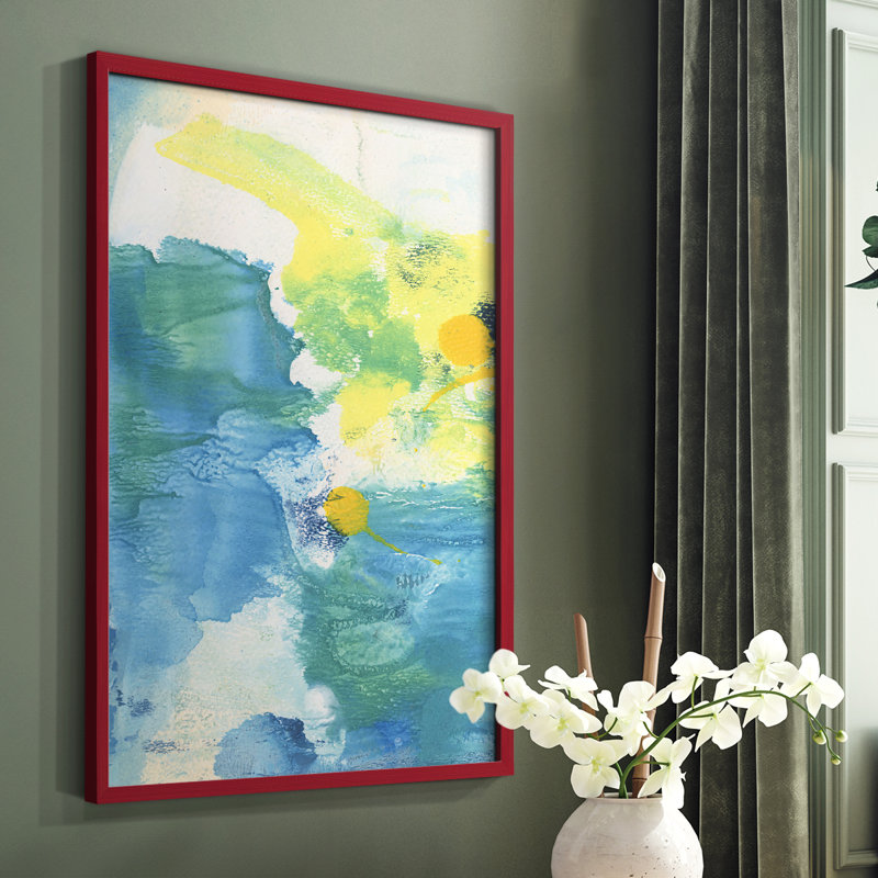 «Early Dream II», reproduction encadrée - bois massif, Rouge, H 10 po x l 8 po
