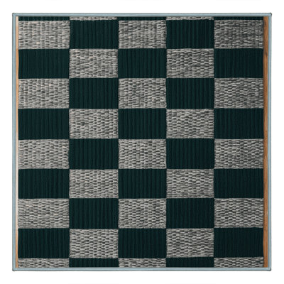 Tapis bleu à carreaux lavable à la machine
