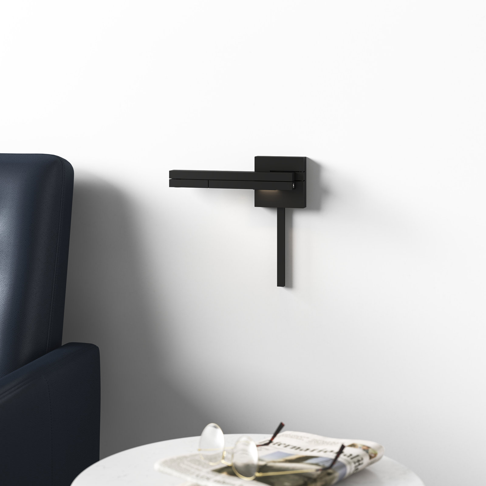 Bristol Aluminum LED Swing Arm Sconce, Black