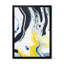 Composition abstraite de marbre en jaune et bleu IV - peinture sur toile-60161160-60161161