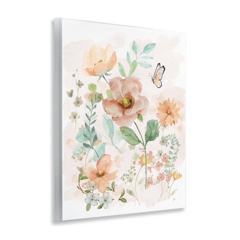 Art mural Blush Cottage Blossoms, design par Nan