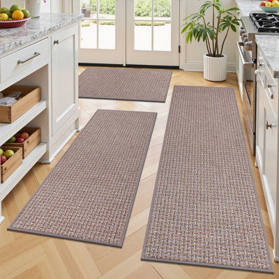 Woven Non-Slip Kitchen Mats (Set of 3)