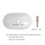 Lavabo vasque de salle de bain ovale en céramique 24 po x 13,8 po Davivy