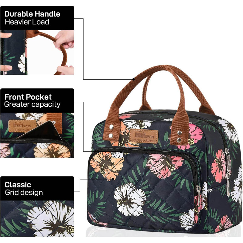 Insulated Lunch Bag, Floral