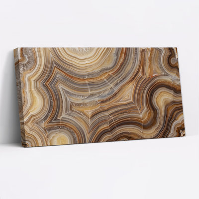 Art mural sur toile brun et beige