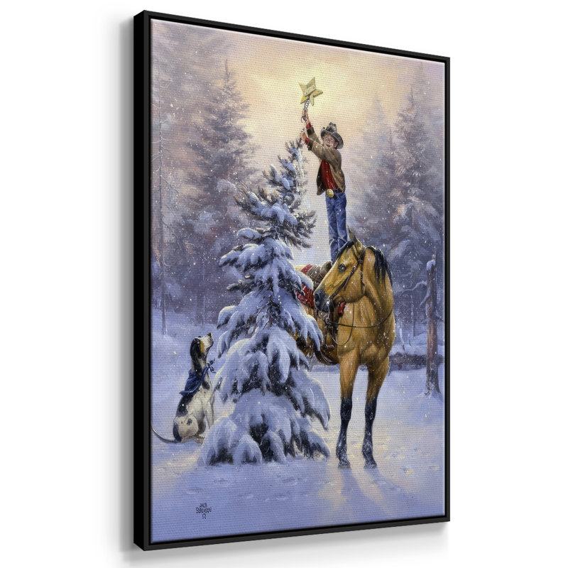 Toile tendue encadrée par l'artiste, Cadre flottant noir, H 41 po x l 27 po x P 1,5 po