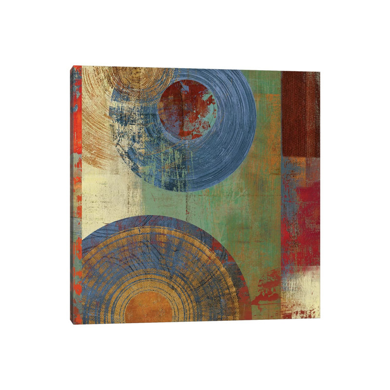 Oribis Blue On Green by PI Studio - Wrapped Canvas Print, 30.48 cm H x 30.48 cm W