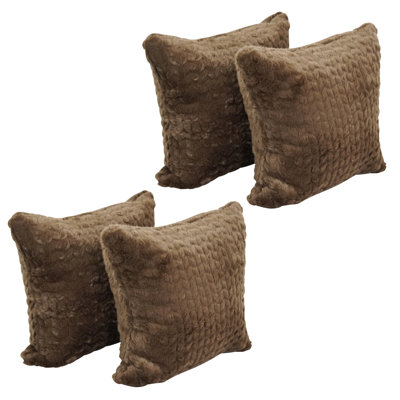 Coussins en fourrure de polyester 17 pouces