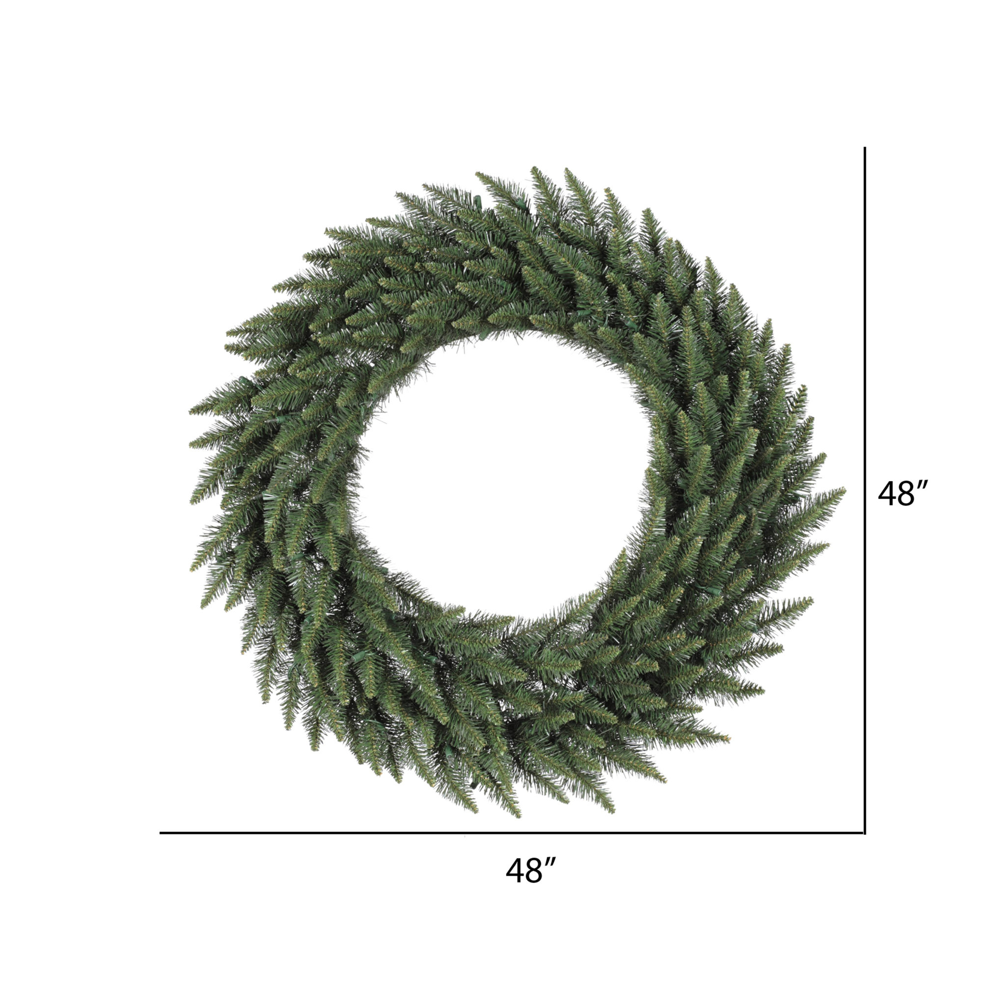 Allensworth Artificial Camdon Fir Wreath, 48" H x 48" W x 3" D