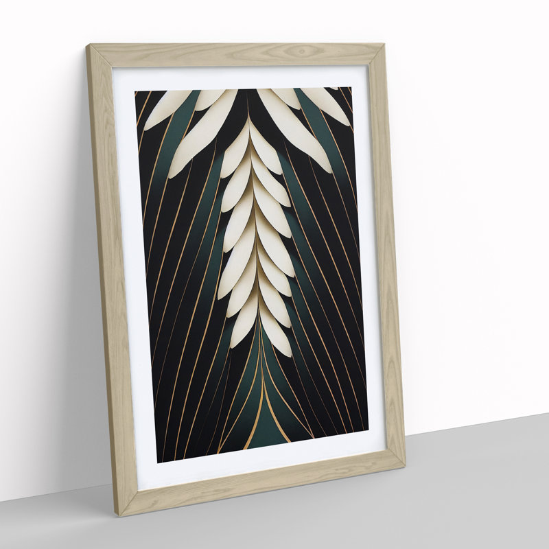 Miraculous Feather - Framed Print, 64cm H x 46cm W x 2cm D, Oak
