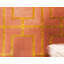 Tapis orange à motif géométrique Glitzy-40284354