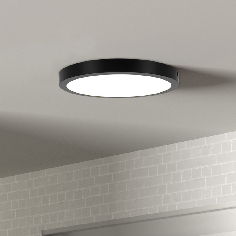 Leitner 1 - Light LED Flush Mount, 1.3" H x 8.5" W x 8.5" D, Black
