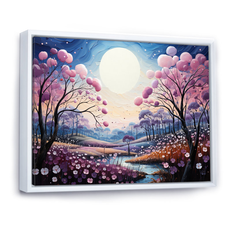 «Meadow Melody I» sur toile, H 24 po x l 32 po x P 1 po, Cadre flottant blanc