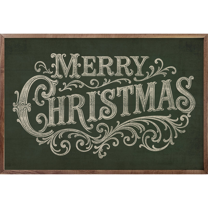 Joyeux Noël orné, H 5 po x l 8 po, Vert