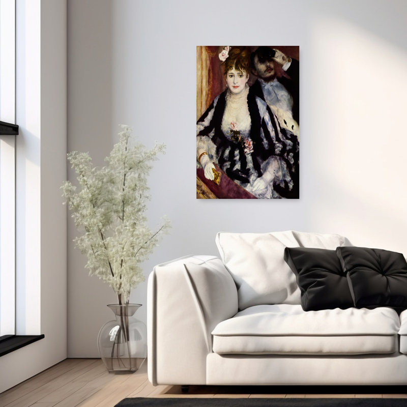 The Theatre Box Classic Modern Portrait Architecture Wall Art Print by Pierre-Auguste Renoir - Wrapped Canvas Print