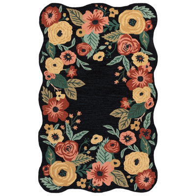 Tapis d'intérieur en laine touffeté à la main Jardin