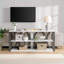 Table basse à 3 niveaux de style industriel blanc avec rangement spacieux de 70,87 pouces pour le hall d'entrée du vestibule-2120459320