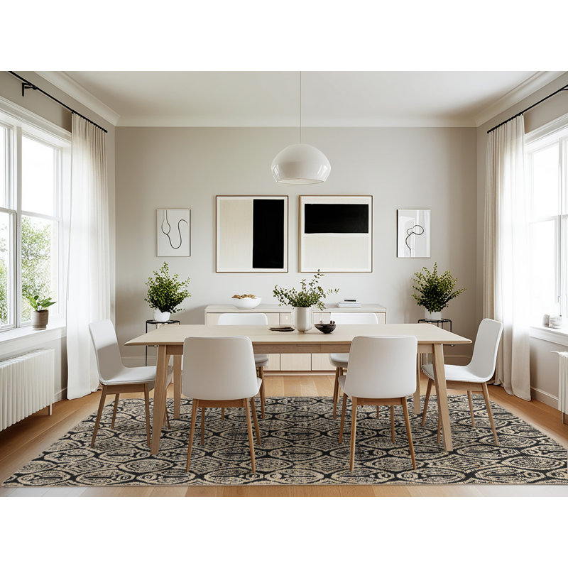 Mokshit Abstract Indoor Rug, Rectangle 7' x 10'