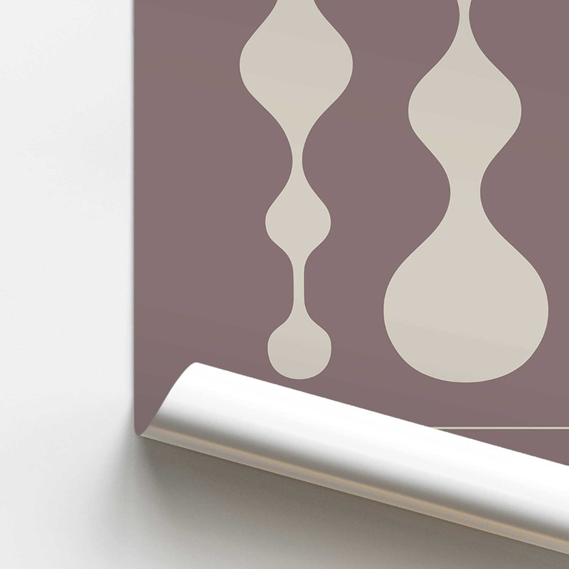 «Warm Taupe» rétro, affiche de Bauhaus II, H 10 po x l 8 po x P 0,1 po, Impression sans cadre