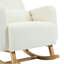 Chaise berçante en velours blanc crème Carden