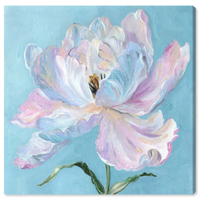 Doll Memories - Tender Peony Canvas Print Bedroom Wall Decor by Art Remedy, Gallery Wrapped, 16 x 16