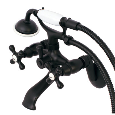 Kingston Wall Clawfoot Tub Faucet with Hand Shower