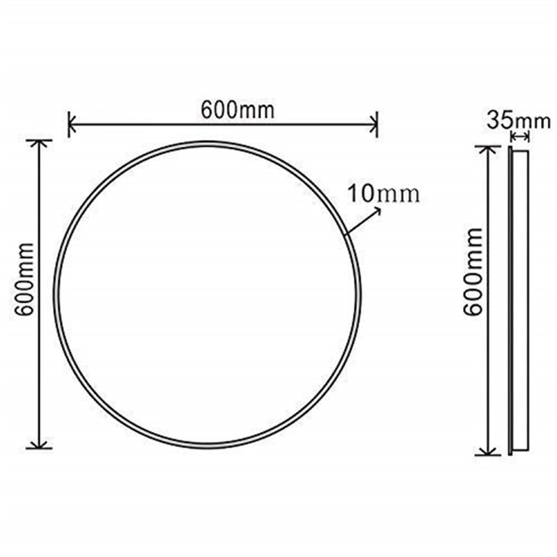 Round Lighting LED Light Bathroom Mirror Backlight Makeup Mirror With Sensor Touch Control, Dust And Fog Proof