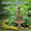 Bagley Pineapple Traditional Resin 4-Tier Outdoor Water Fountain - Brown-304725987