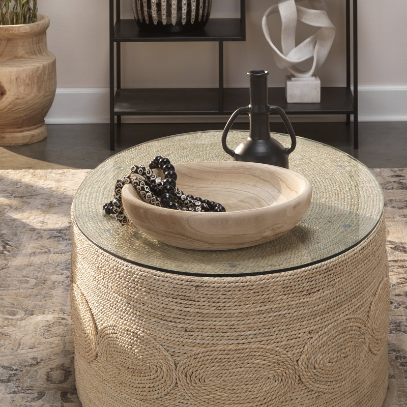 Handmade Wood Decorative Bowl, 4.5" H x 20.5" W x 20.5" D