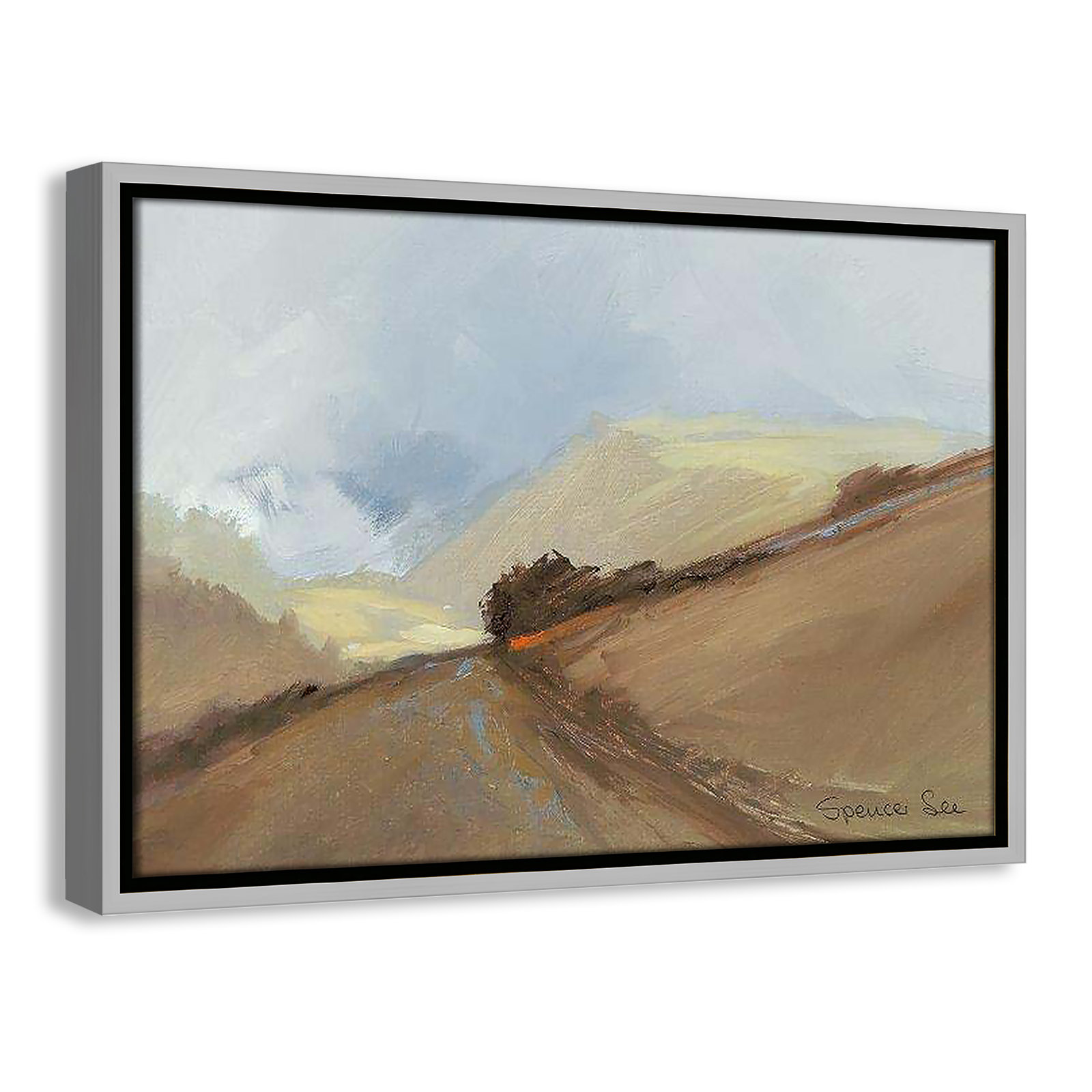 Heaven And Earth II by Spencer Lee, 13.5'' H x 19.5'' W x 2'' D, Silver Framed