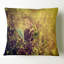 Papillon bleu et fleurs mauves - coussin à imprimé floral-29598112-29598116