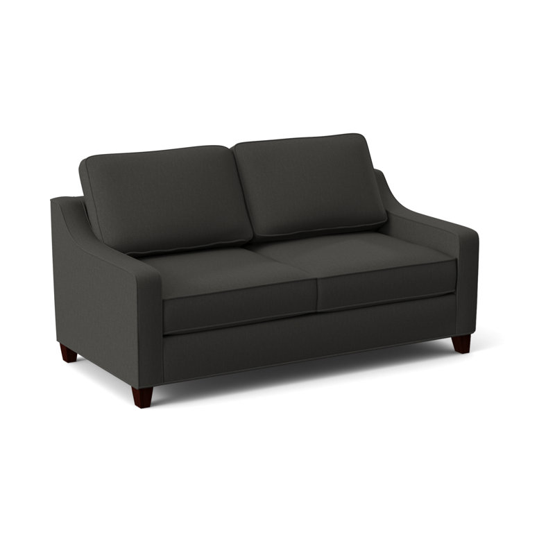Clark 74" Square Arm Sofa with Reversible Cushions, Empire Mahogany, Ridgecrest Meadow
