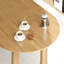 Table de salle à manger ovale en bois à double piédestal-768531205-768531199