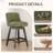 360°Bar Counter Stool with Solid Wood Frame-1636946809