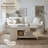 Allyannah 31.1" Modern Contemporary Square Coffee Table with Shelf-1811616400