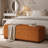 Modern 46" Bouclé Upholstered Storage Bench with Solid Wood Base & Hidden Compartment-129026613