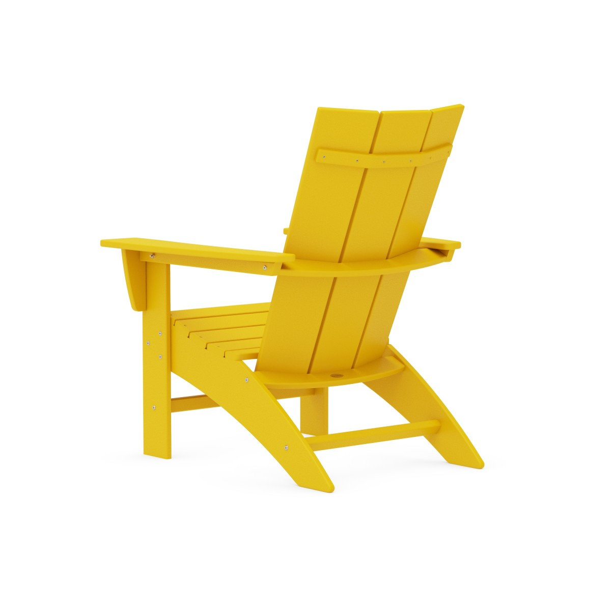 POLYWOOD Modern Curveback Adirondack Chair, Lemon