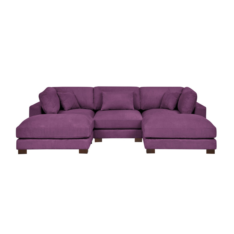 Axminster Sectional Sofa, Purple