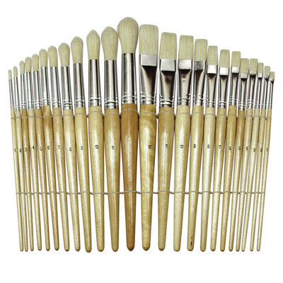 Creativity Street® Beginner Paint Brushes, Preschool Brush Set, 6" To 8" Long, 24 Brushes Per Pack, 2 Packs